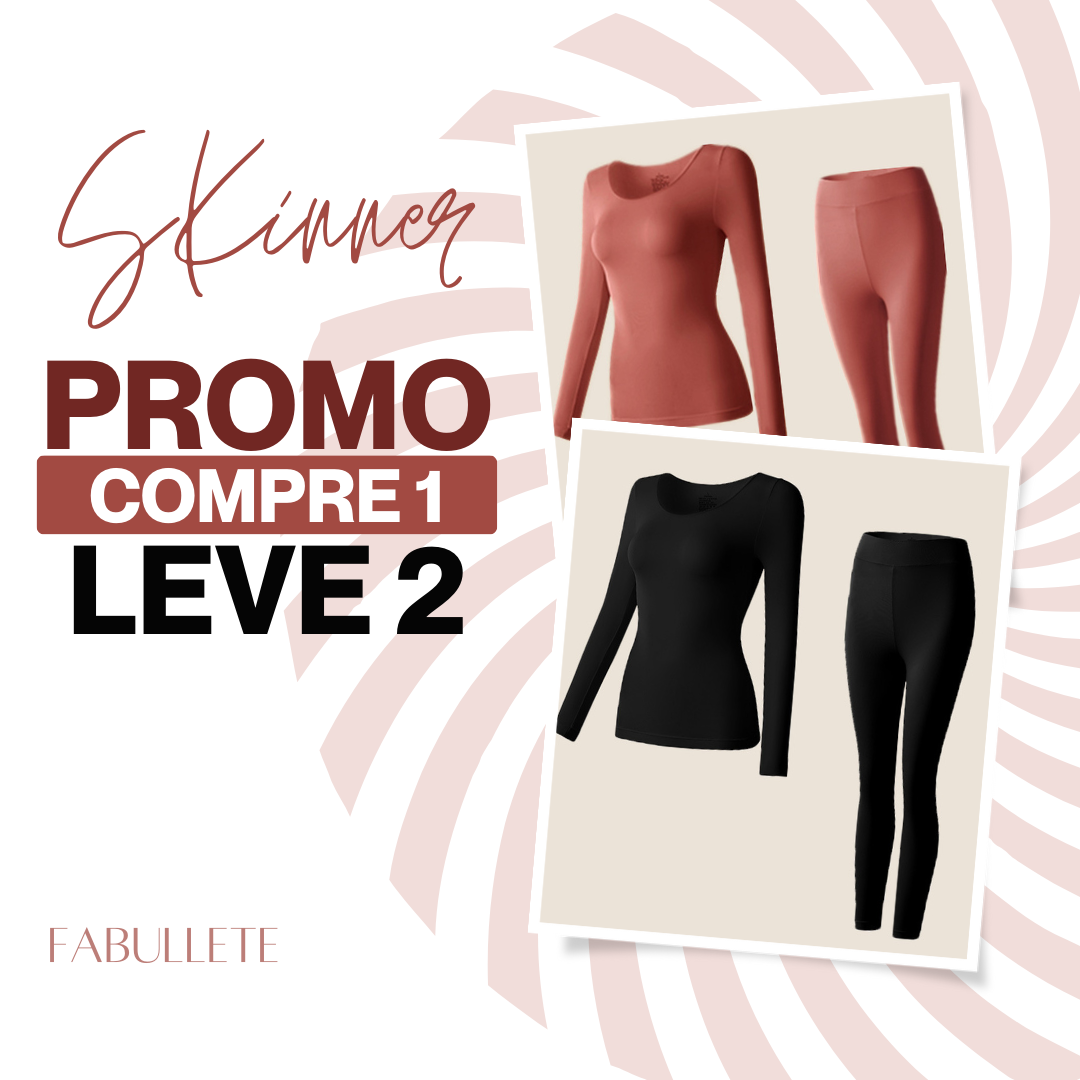 Conjunto de Roupa Térmica Feminina Sem Costuras Skinner - Compre 1 Leve 2