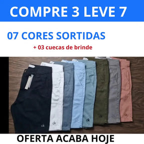 Oferta 07 BERMUDAS 100 % SARJA ALGODÃO + 3 Cuecas de Brinde OFERTA ACABA HOJE🔥