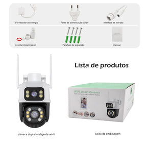 Câmera dupla 5G Full HD 1480p, à prova d'água + cartão de memória de brinde hoje!