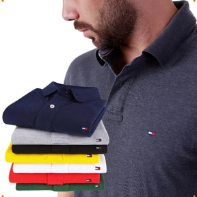 🔥Oferta 05 camisas Polo Tommy sortidas+Relógio tommy de brinde hoje